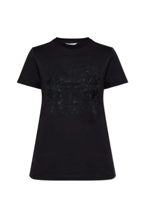 Versace T-shirt with shimmering crystals | Women's Clothing